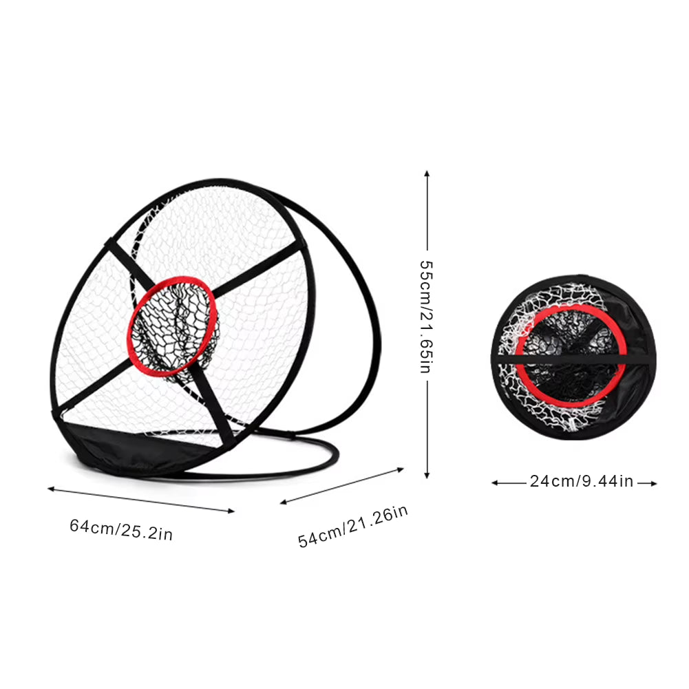 Golf Chipping Net Foldable Golfing Practice Net Portable Golf Swing Trainer for Indoor Outdoor Training