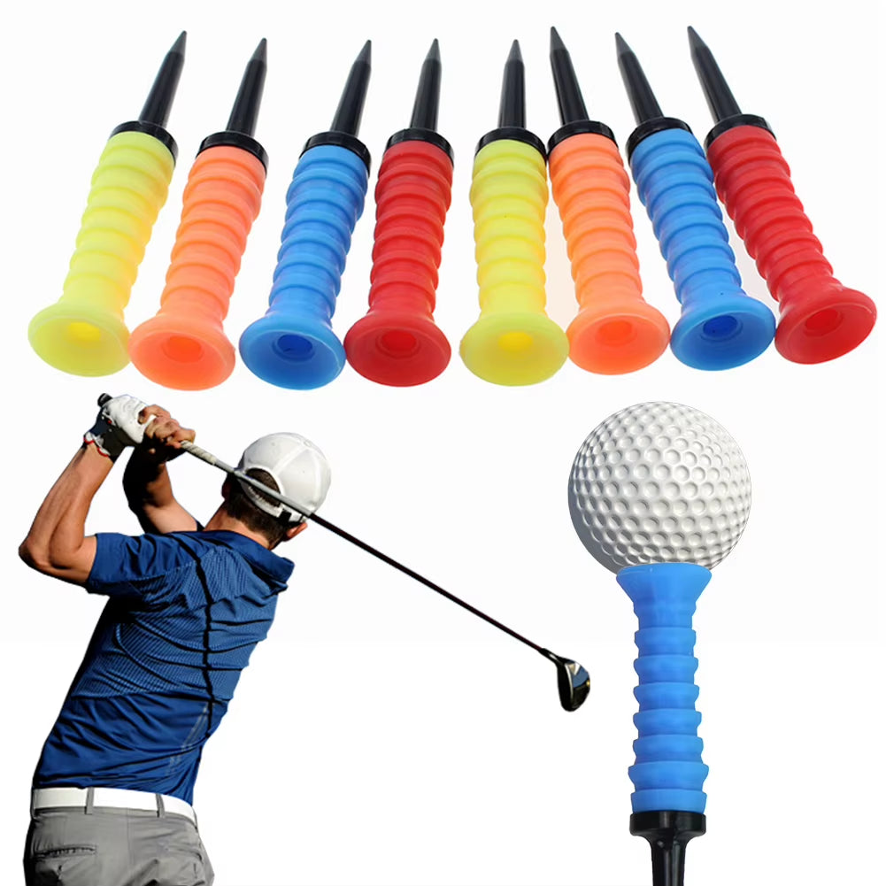 5Pcs Golf Elastic Tees 83Mm Golf Practice Tees Silicone Golf Ball Holder Golf Limited Ball Tee Golf Supplies