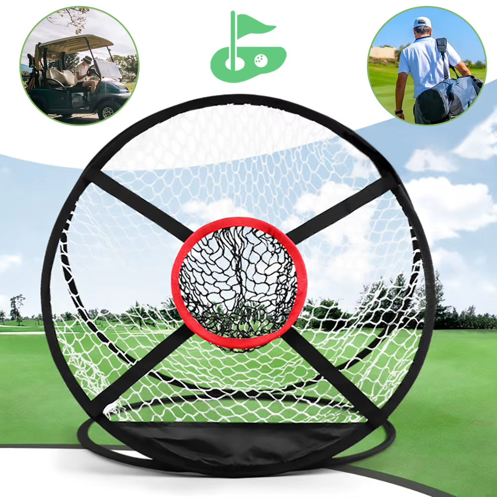 Golf Chipping Net Foldable Golfing Practice Net Portable Golf Swing Trainer for Indoor Outdoor Training