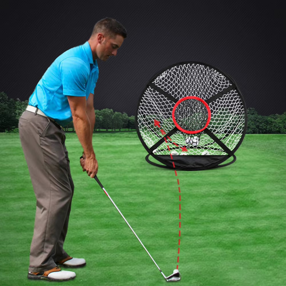 Golf Chipping Net Foldable Golfing Practice Net Portable Golf Swing Trainer for Indoor Outdoor Training