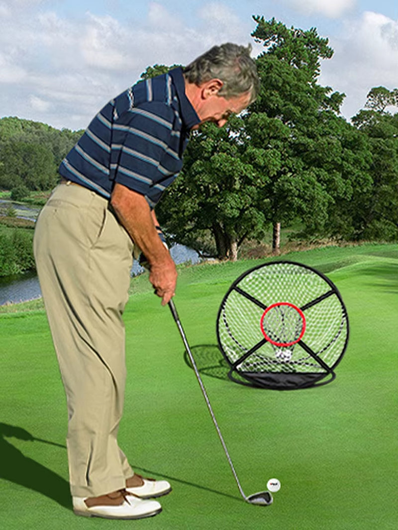 Golf Chipping Net Foldable Golfing Practice Net Portable Golf Swing Trainer for Indoor Outdoor Training